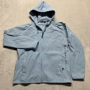 Travis Mathew Full Zip Hooded Performance‎ Jacket Light Blue Men's L